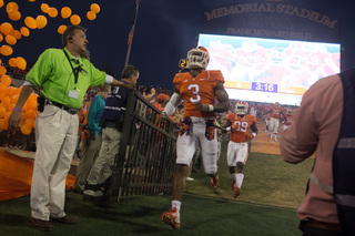 Clemson defensive end Vic Beasley takes the field prior to the Tigers' game against Syracuse. 