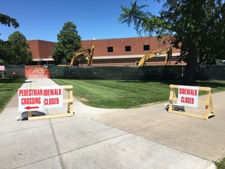 Signs have been posted across the Syracuse University campus to inform those in the area for the summer of ongoing construction. Photo taken June 15, 2016