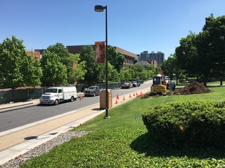 The University Place promenade will extend from College Place to South Crouse Avenue. Construction for the promenade began on May 31. Photo taken June 1, 2016