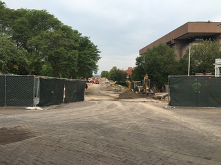 Pete Sala, vice president and chief campus facilities officer, did not include any updates on the University Place promenade progress in his last construction update sent on July 5, 2016. Photo taken July 7, 2016